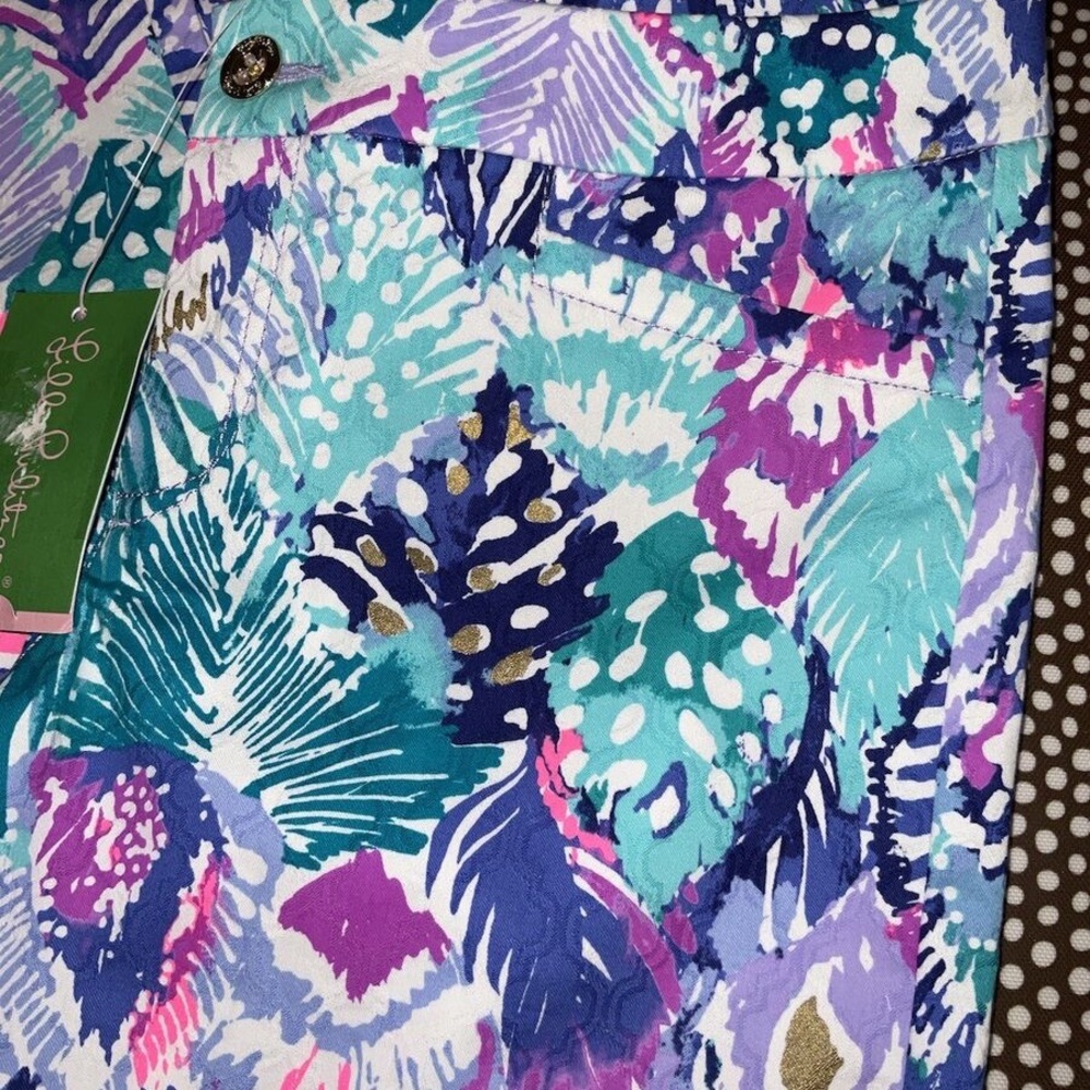 Lilly Pulitzer Kelly Quill Out Multi-color Skinny Ankle Pants Size 2 - Picture 4 of 8